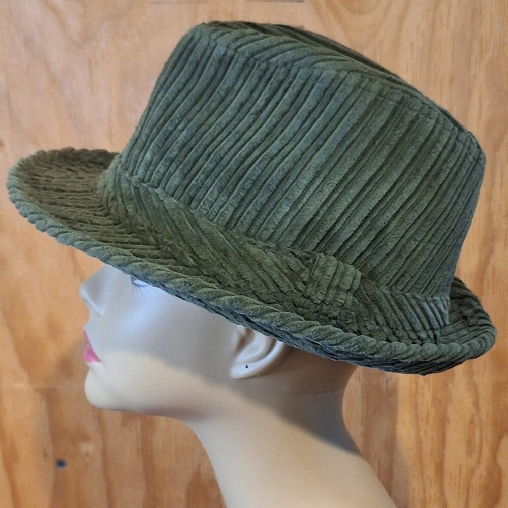 Something Special L.A. Fedora Women's One Size Olive Green Corduroy Classic - Picture 5 of 6